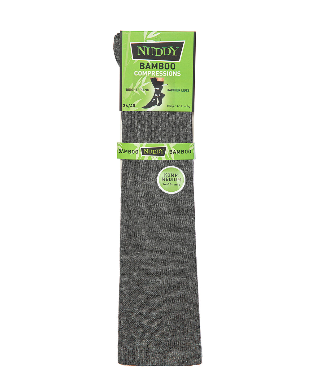 Nuddy Bambu Stödstrumpa 1-pack Antrazit
