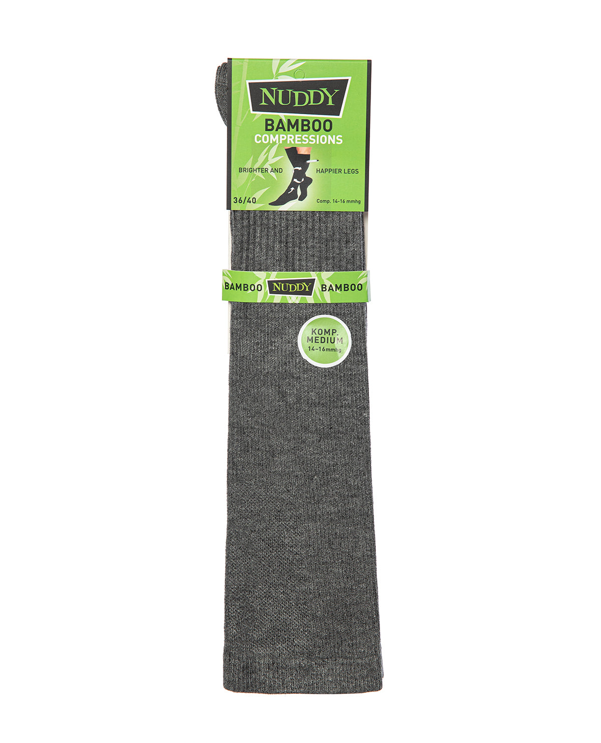 Nuddy Bambu Stödstrumpa 1-pack Antrazit