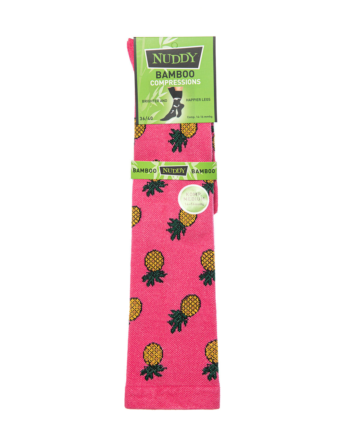 Nuddy Bambu Stödstrumpa 1-pack (Ananas)