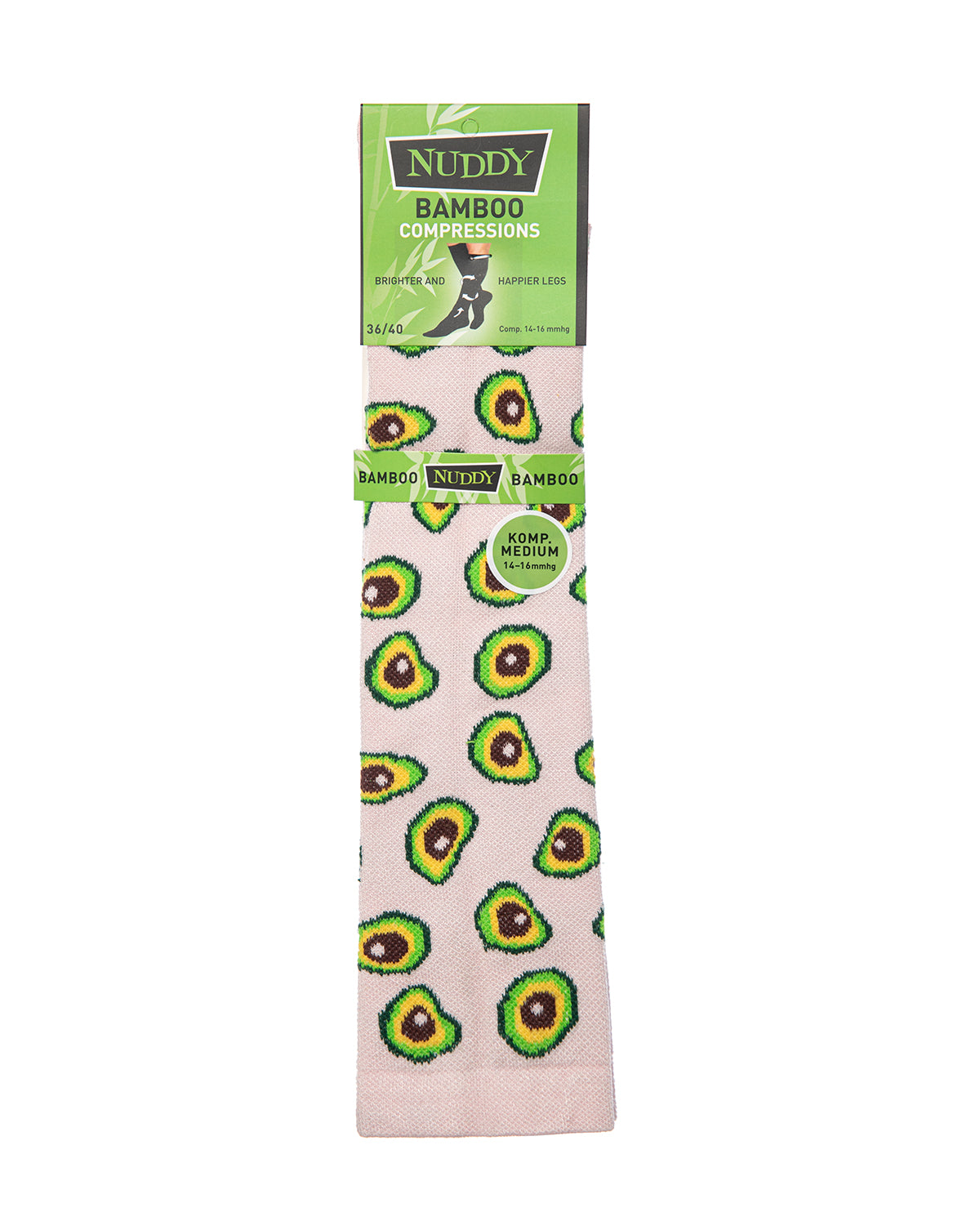 Nuddy Bambu Stödstrumpa 1-pack (Avokado)