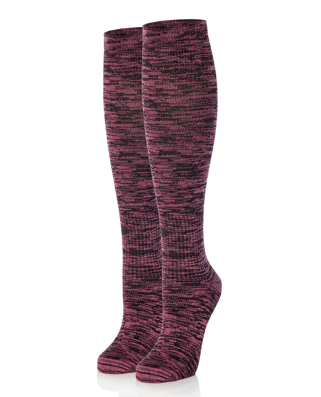 Nuddy Bambu Stödstrumpa 1-pack cerise melerad