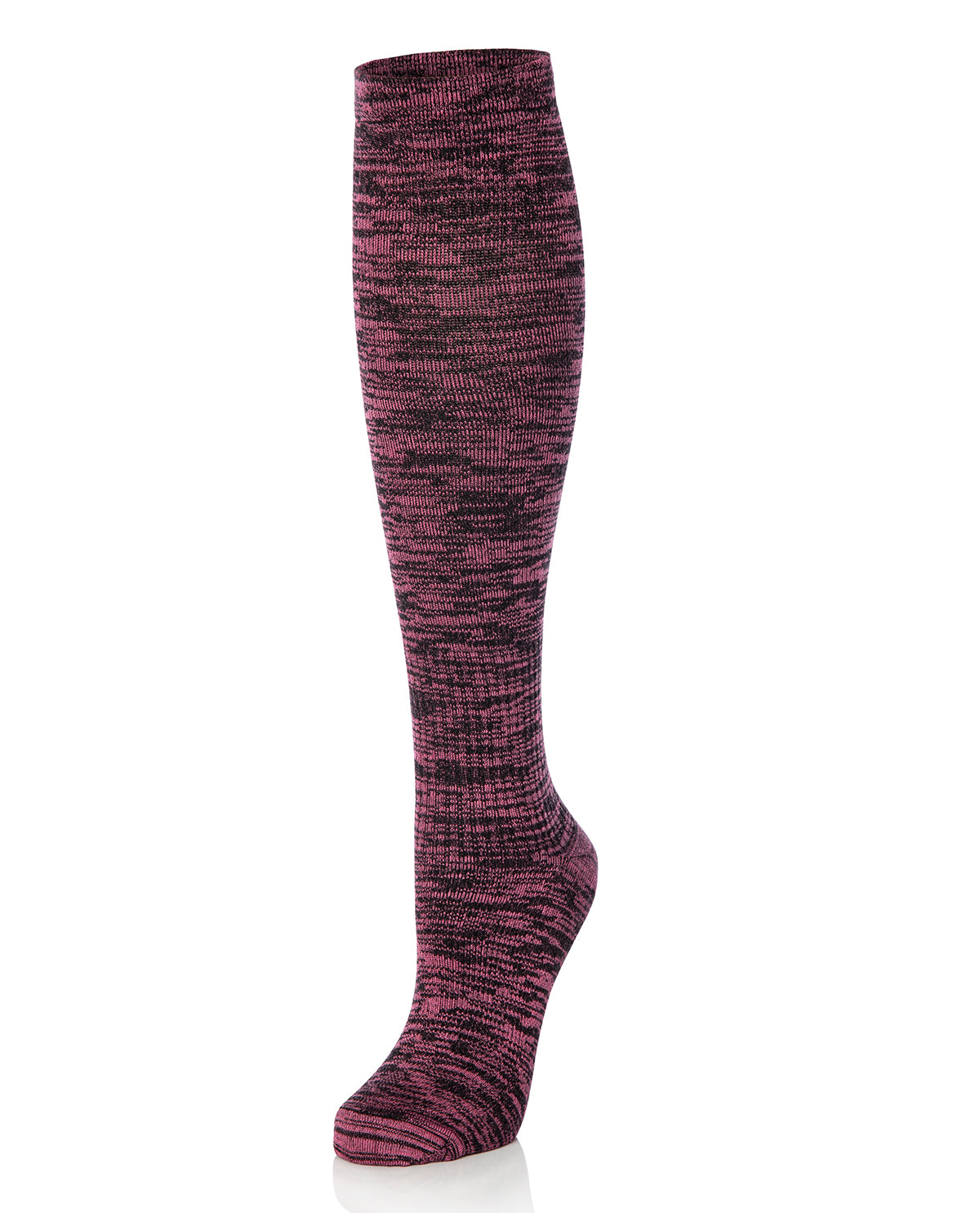 Nuddy Bambu Stödstrumpa 1-pack cerise melerad