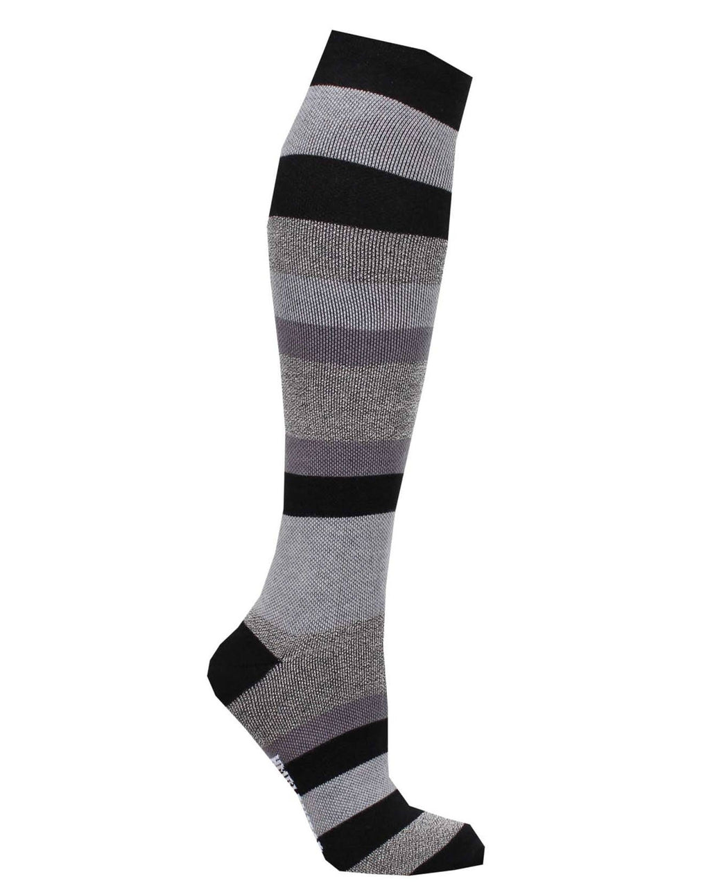 Hmble wear stödstrumpa design 2 svart-grå randig
