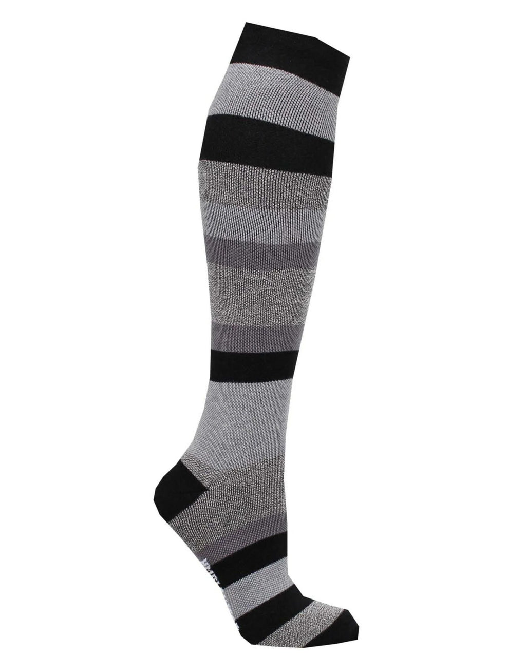 Hmble wear stödstrumpa design 2 svart-grå randig