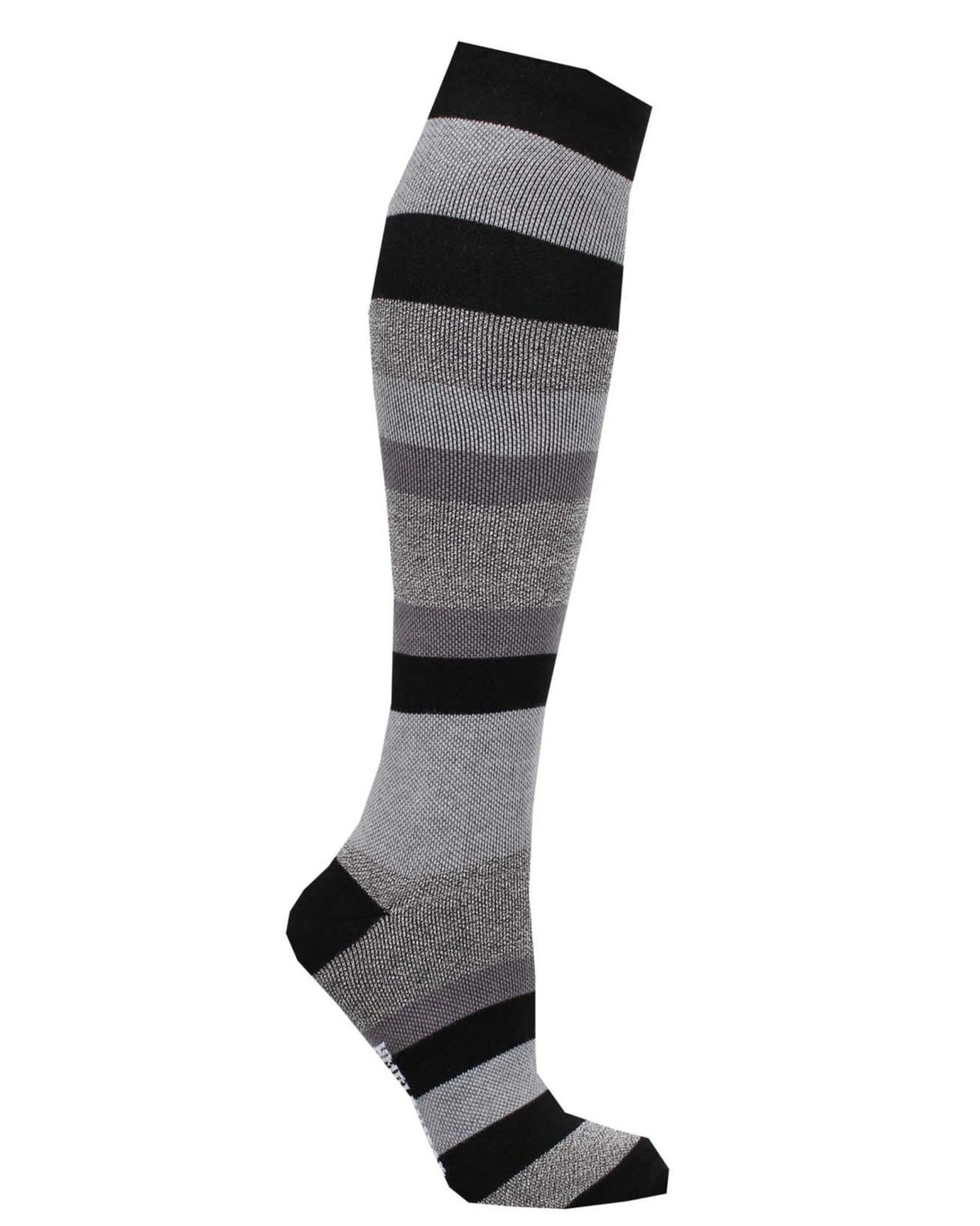 Hmble wear stödstrumpa design 2 svart-grå randig